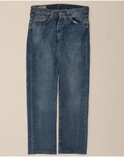 LEVI'S Mens 501 Straight Jeans W28 L27 Blue Cotton DJ52