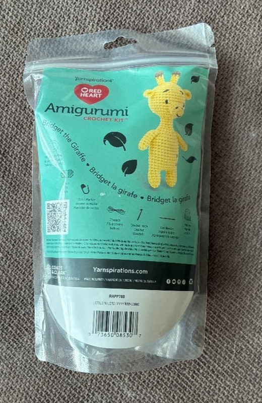 Red Heart Amigurumi Crochet Kit Featuring Bridget the Giraffe ~ Sealed 