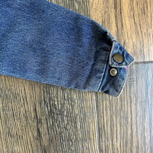 Giacca jeans vintage anni 80 bambino Osh Kosh B'gosh denim con bottoni fienile foderata in flanella - Foto 7 di 13