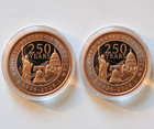 SET 2x - 1 oz U.S. 250th Anniversary Copper Rounds in Capsule .999 Fine Bullion — photo 1