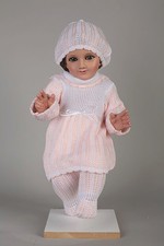 Traje nino Dios tejido color blush talla 25 cent metros 