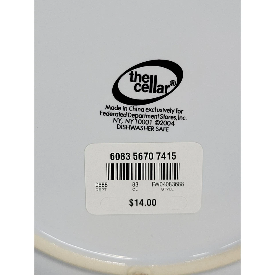 The Cellar White Ceramic Snowman 9" Dinner Plates Set of 4 Christmas Holiday - Image 4 of 4