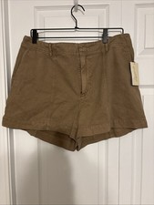 NWT Women's Universal Thread Size 14 High Rise Brown Trouser Shorts