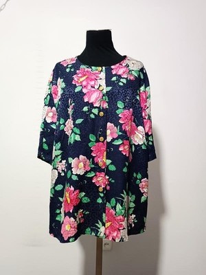 Women Peter Hahn Shirt Multicolor Silk 44 / XXL / #C8Q1