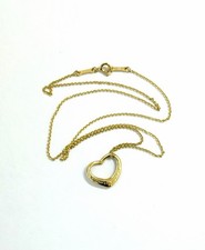 Tiffany & Co. Elsa Peretti Open Heart Necklace 18K Yellow Gold 16in w/Box