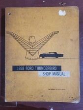 Book 1958 Ford Thunderbird Shop Manual Original Service Factory Print