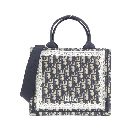 Authentic [Unused] Christian Dior DIOR OBLIQUE BOOK TOTE SMALL M1404PEHT Bag...