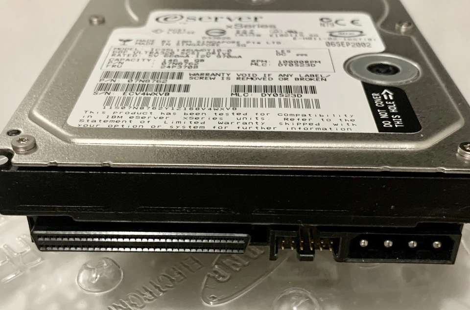 68 Pin HDD - IBM xSeries 07N8762 24P3708 IC35L146UWDY10-0 146 GB U320 SCSI - Image 3 of 4