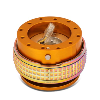 NRG Aluminum Steering Wheel Quick Release Gen 2.1 Rose Gold/Neo Chrome Pyramid