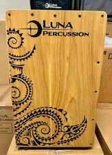 Luna Percussion Cajon Green Tribal Tattoo Design
