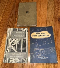 3 VTG Woodworking Home Construction Books-1939, 1948, 1955 Dept of Agriculture
