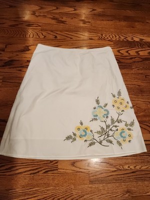 Made in India- Classic Elements Women's Embroidered Skirt 100% Cotton Size XL