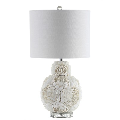 JONATHAN Y Lighting JYL1049 Rose Motif Seashell 1 Light 24'' Tall - Off White