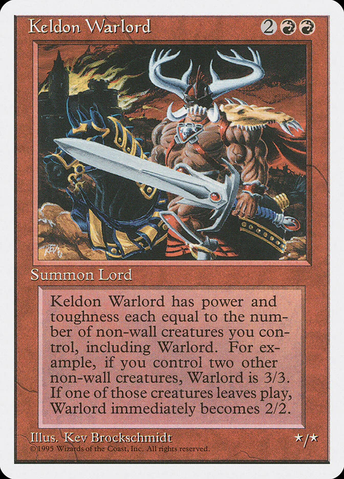 Keldon Warlord [Fourth Edition] Moderately Played