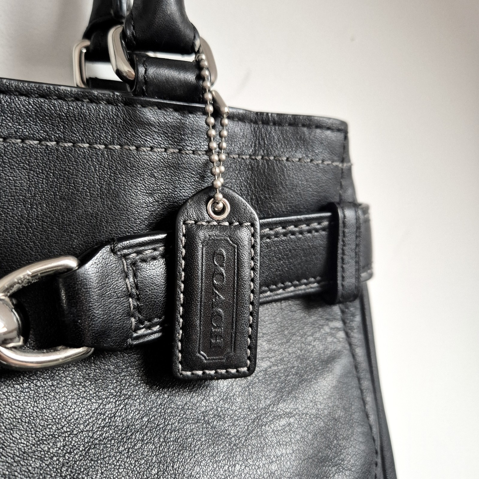 Coach Black Small Kelly Top Handle Zip Bag / Vintage 2006 Y2k image 3