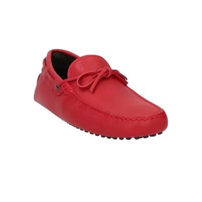 Tod s Gommino Red Leather Driving Loafers Size US 9 EU 8 New With Box Authentic