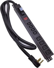 Meter SPD Function w L6-30p Plug C13 30A 240V 6 Way PDU for Internet Data Center