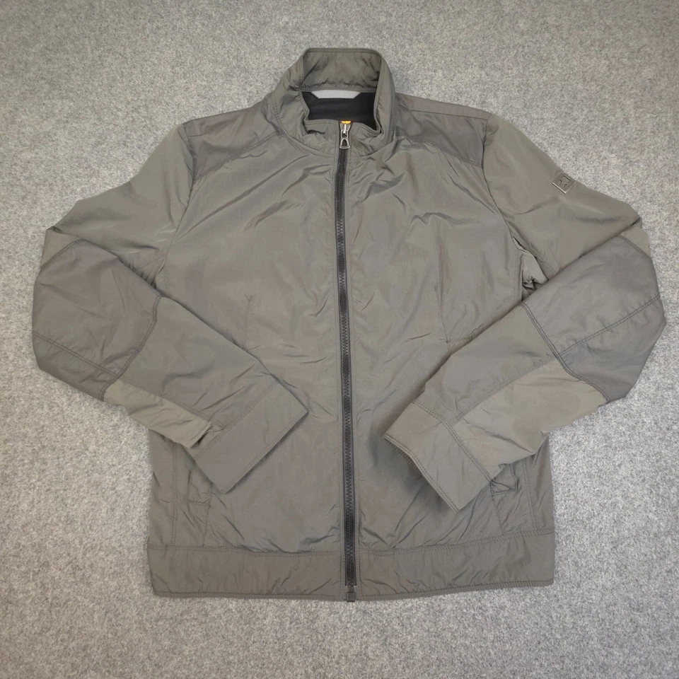 Hugo Boss Jacket Mens LARGE Grey bomber jacket Long Sleeve Full Zip Size L 54 - Image 2 of 4