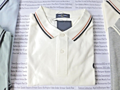 FRED PERRY M3600 Polo Shirt Mens White Classic Pique UK 2XL-3XL Top BNWT rrp£75