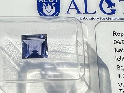 No Treatment - Natural Violet Iolite - 1,05 Carat  - ALGT Report & sealed