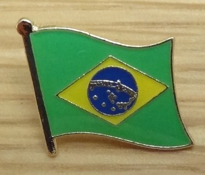 BRAZIL Brasil Flag Metal Lapel Pin Badge *NEW* | eBay UK