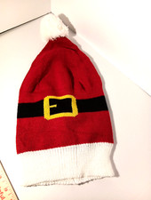 SANTA WINTER HAT, One Size- Adult Stretch, Colorful and Warm, Great Gift 