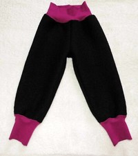 Walkhose ♥ Wollwalk Hose ♥ Schwarz - Magenta ♥ Herbst - Winter ♥ handmade