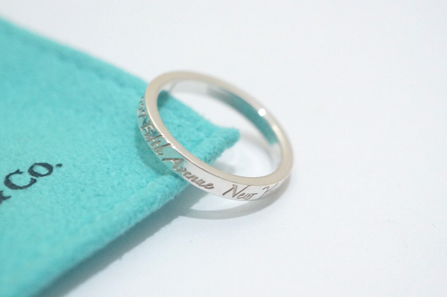 Tiffany & Co. Sterling Silver Notes 727 Fifth Avenue New York Ring Size 6.75" - Picture 2 of 6