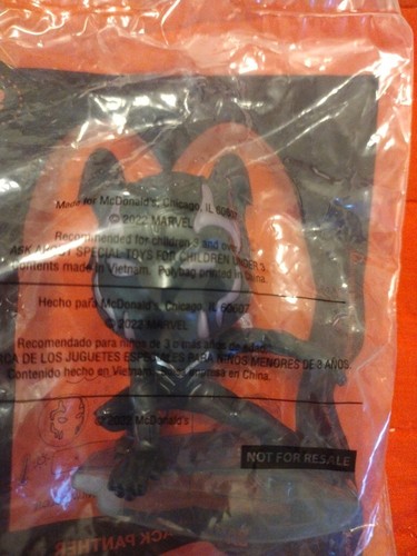 McDonald's Happy Meal Black Panther Wakanda Forever Toy 2022 #9 BLACK PANTHER - Picture 4 of 7