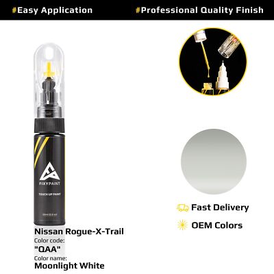 Touch up Paint for Nissan Rogue/X-Trail Code: QAA Moonlight White Exact Match