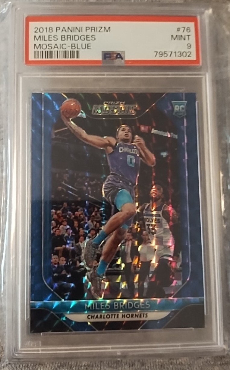 2018/19 MILES BRIDGES PRIZM MOSAIC BLUE PSA 9 ROOKIE