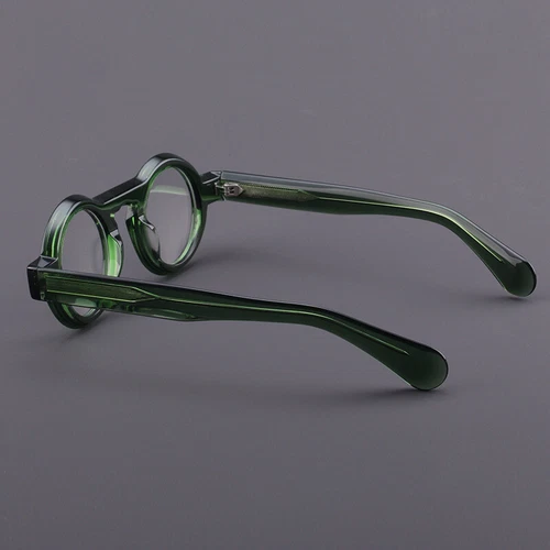 NUEVO Marco de gafas retro redondas marca de lujo hechas a mano de acetato para hombres mujeres - Imagen 8 de 21