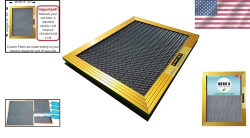 CARTER Gold MERV 8 Washable HVAC Filter 18x24x1 - Eco-Friendly Air Filtration - Picture 2 of 8