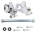 Motorcycle Chrome Rear Axle Adjuster Kit For Harley Touring 2009-2023 FLHX FLTR