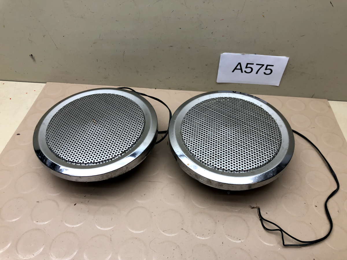 Vintage Pair of Car Speakers with Chrome Covers - Japan | eBay
