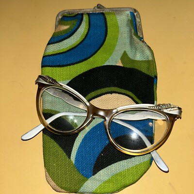 Vintage Eyeglasses Midcentury Cat Eye American Optical Aluminum