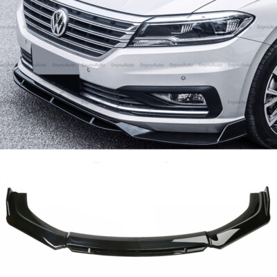 For Volkswagen Golf MK5 MK6 MK7 Front Bumper Lip Spoiler Splitter Gloss Black