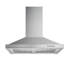 24" 30" 36" Wall Mount Range Hood 450CFM Kitchen Cook Vent 3-Speed Fan w/LED New