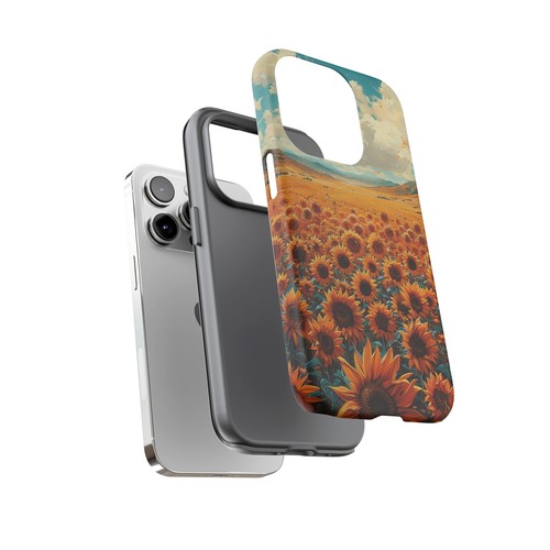 Phone Case for iPhone, Pixel, Galaxy - Sunflower Field Floral Sky Flower Cover - Picture 36 of 191