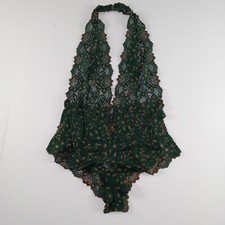 Frederick's Of Hollywood Women's Jessica Lace Teddy Size Medium Pine Toast