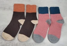 2 Mens Socks Lounge Thick Warm Winter Cozy Feet Comfort Soft Multicolor Ankle M