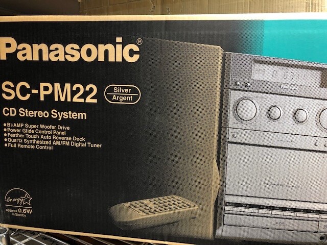 ★早い者勝ち★レア★ヴィンテージ★Panasonic  MD  CD  カセット Panasonic SC-PM22 Vintage Shelf CD Cassette Radio Brand New