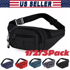 Men Women Fanny Pack Belt waist Bag Cross body Sling Shoulder Travel Sport Pouch