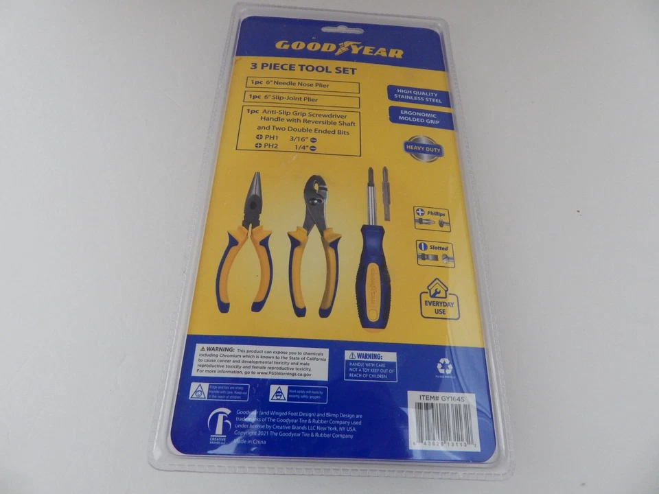 Goodyear 3 Piece 6" Tool Set New - Image 3 of 4