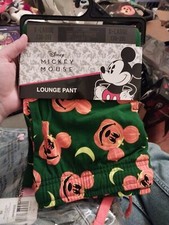Disney Mickey Mouse Pajama Pants XL 36-39 Halloween Themed Pumpkin Cotton