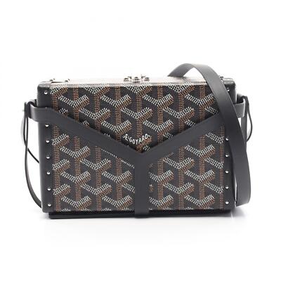 GOYARD Minaudiere Trunk Bag Shoulder Bag canvas leather Black Brown White  Used