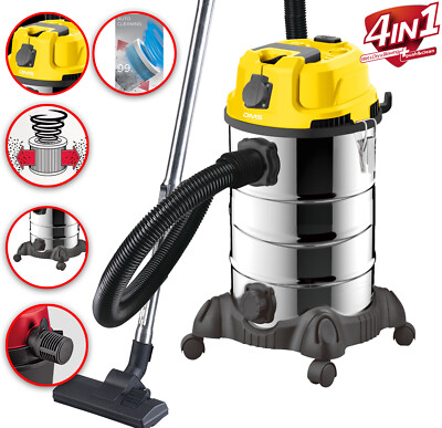 4in1 Nass Trockensauger Industriestaubsauger Profi Stark Werkstatt Auto.