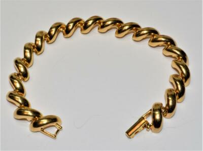 Signiert JOAN RIVERS Goldton Poliert 7 1/2'' Armband mit Champagner Strasssteinen