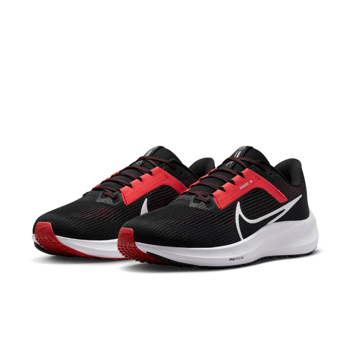 Nike Air Zoom Pegasus 40 Black Light Crimson Red White