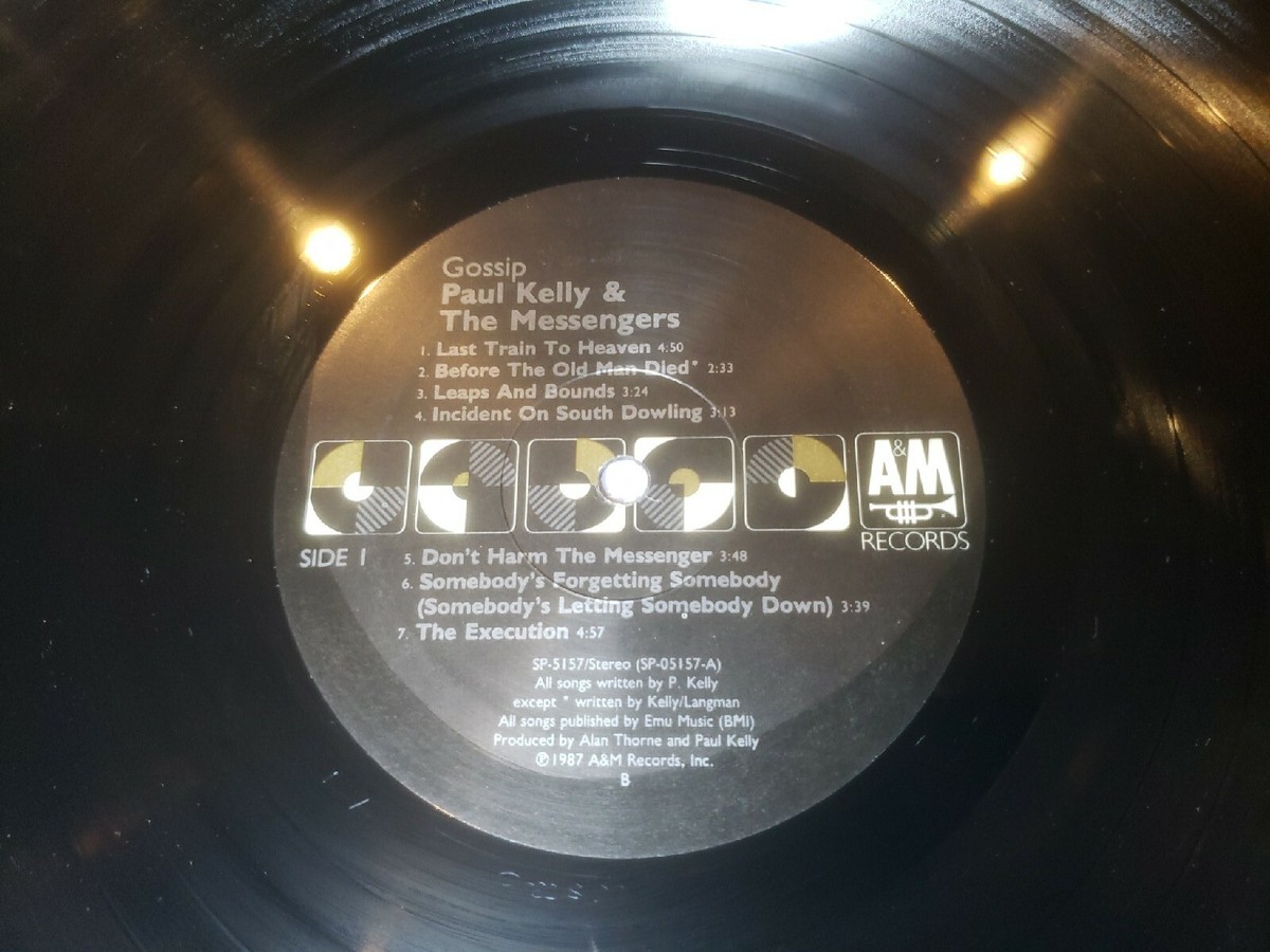 ポール・ケリー＆ザ・メッセンジャーズのゴシップ Paul Kelly and the Messengers “Gossip” 1987 A&M label LP w